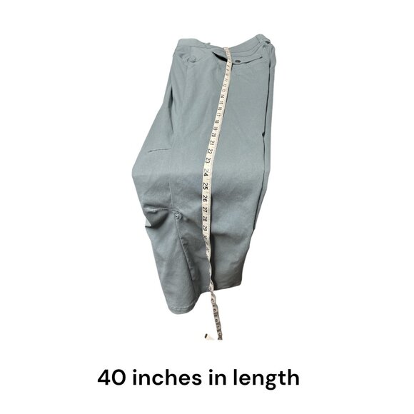 Prana Womens Gray Stretch Nylon Pants Size 12 With Belt Loops & Button Pockets - Picture 7 of 8